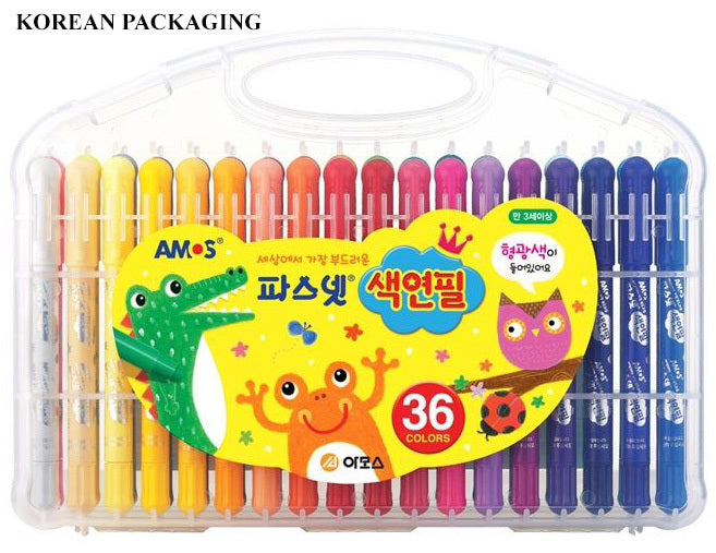 Amos - SILKY TWISTERS CRAYONS PASTEL WATERCOLOUR 36 PACK