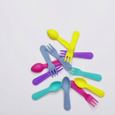 Lunch Punch - FORK AND SPOON SET - Yellow