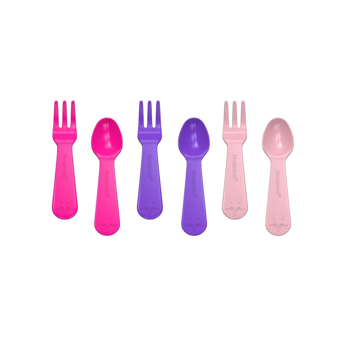 Lunch Punch - FORK AND SPOON SET - Pink
