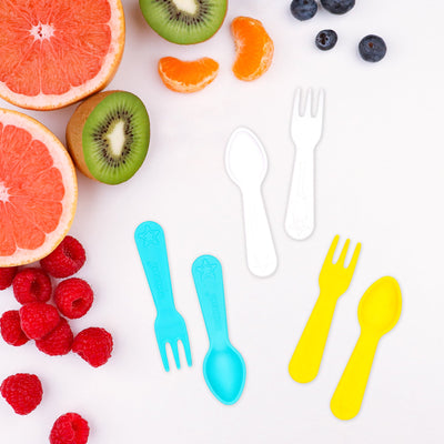 Lunch Punch - FORK AND SPOON SET - Yellow